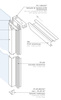 H type Profile Set for Glass Door Frame, H=2300 mm / Satin, Silver
